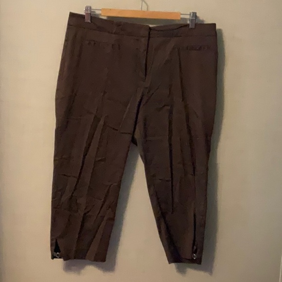 Counterparts Brown Capri Pants Casual Style - Picture 1 of 7